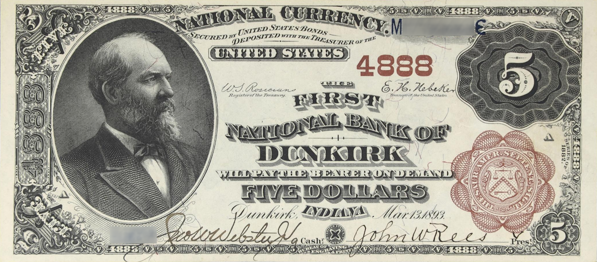 Examples of valuable currency from Indiana