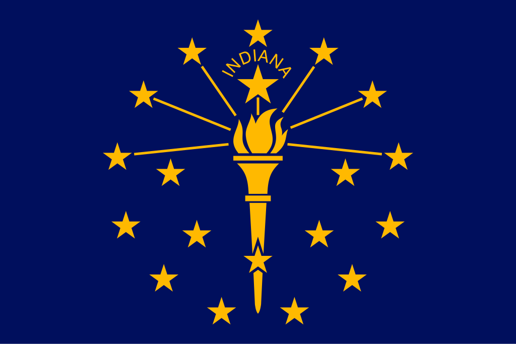The state flag of Indiana